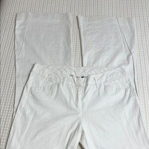 New York & Company Cream Linen-Blend Pants